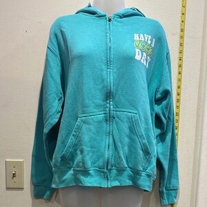 Pacific & Co Aqua Zip-Up Hoodie